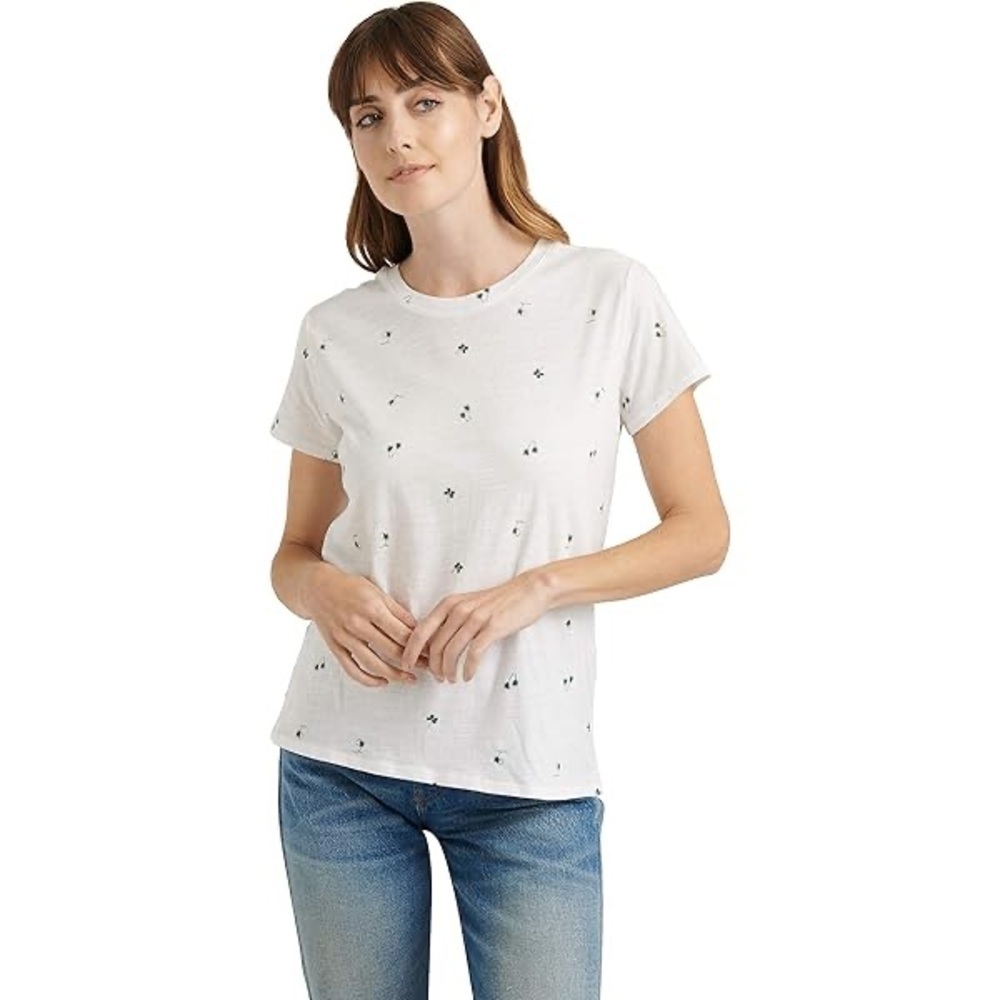 NWT LUCKY BRAND Cream Crew Neck Tee (XS)